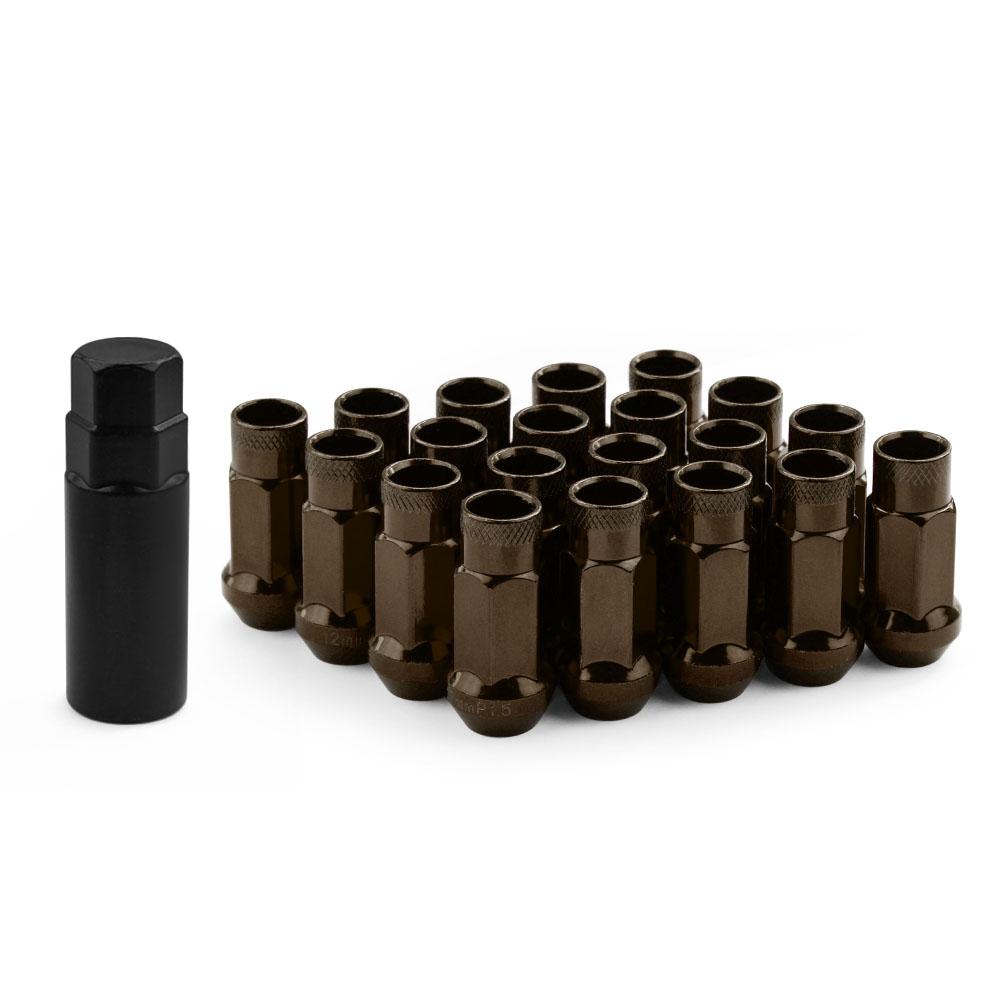 RASTP-20pcs/set Universal Steel Racing Lug Nut V48 Auto Steel Acorn Rim Extended Open End Wheel Lug Nuts M12X1.5/1.25 RS-LN031