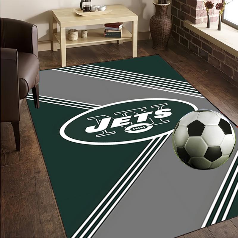 New York Football Logo Rug Office Carpet Non-Slip Mat, Chair Rug Floor Covering for Gaming, Bedroom, Living Room , Home Decor Christmas Gift
