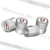KUBEL1 4Pcs Car Styling Emblem Car Wheel Tire Valve Caps Rim Stem Dust-proof Covers For Alfa Romeo 147 156 166 159 Giulietta Mito Decor