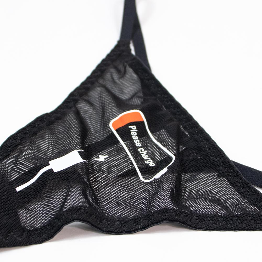 Varsbaby Сексуальные женские трусики-стринги из чистой пряжи с зарядным устройством и наклейкой