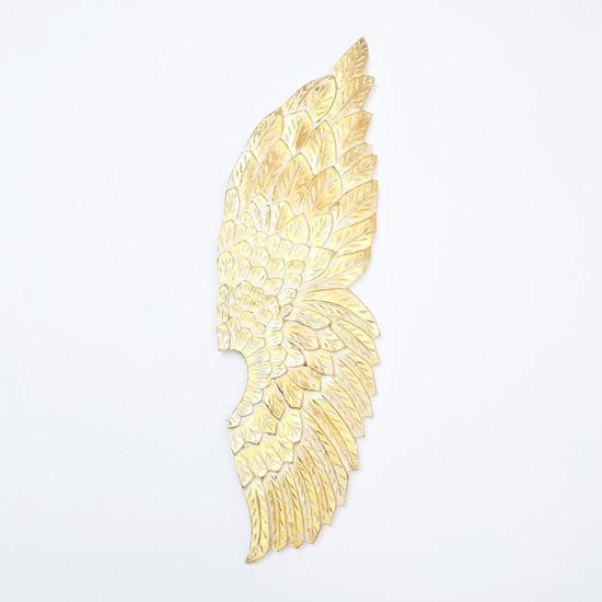 Декоративная деревянная стена 2 Крылья ангела Домашний декор Орнамент Крылья Скульптура Статуя, ручная резьба и роспись деревянного декора