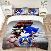 3pcs Sonic & Shadow Epic Adventure Poster Quilt Set - Soft and Comfortable Bedroom, Guest Room and Dorm Decor Bedding Set 1 Quilt Cover + 2