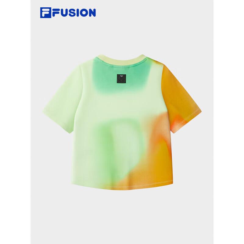 FILA FUSION Women's Slim-Fit Knitted Short Sleeve T-Shirt
