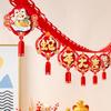 Cartoon Chinese Spring Festival Pull Flags Snake Year Banner Pendant Spring Festival Supplies