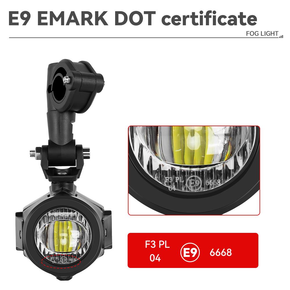 Вспомогательные фары Светодиодные прожекторы Фары для вождения Противотуманные фары для R1200GS F800GS K1600 Универсальные мотоциклетные 40 Вт 6000 К Противотуманные фары