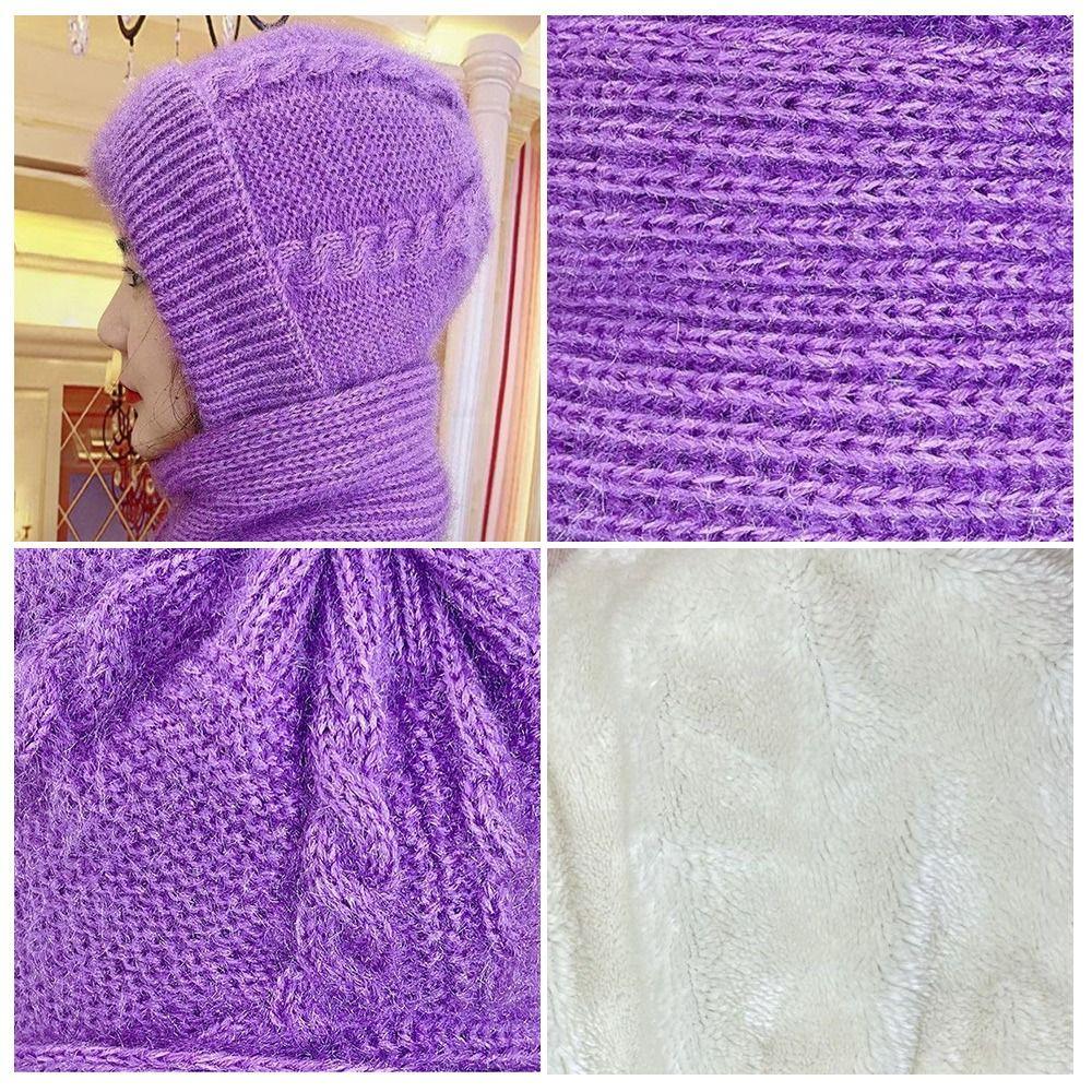 Neck Warmer Beanie Hat Scarf Thickened Scarf Set Hooded Fashion Ear Protection Hat Cycling