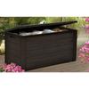 Resin Storage Trunk / Chest - 300 L - 120 X 46 X 58 Cm - Brown Wood Look