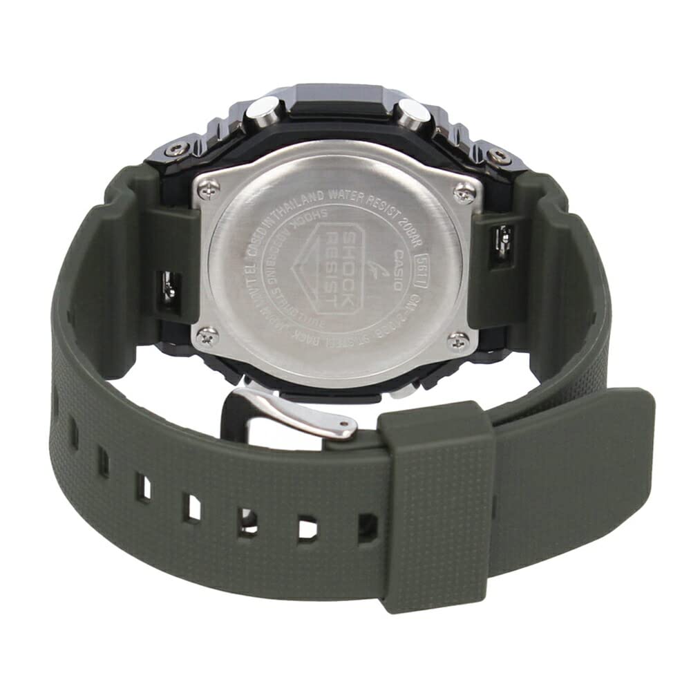 CASIO SERIES Нержавеющая сталь G-SHOCK GM-2100 Мужские аналогово-цифровые часы, Сталь, Зеленый/Оружейный металл, GM-2100B-3A [Б/У]