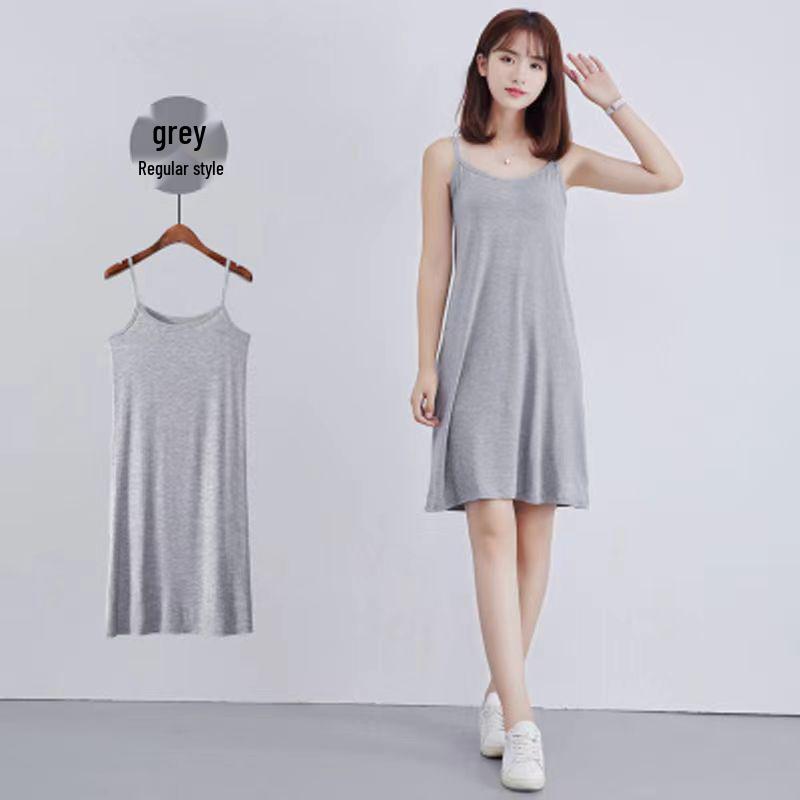 Women's Extra Long Lightweight Summer Slip Dress with Spaghetti Straps