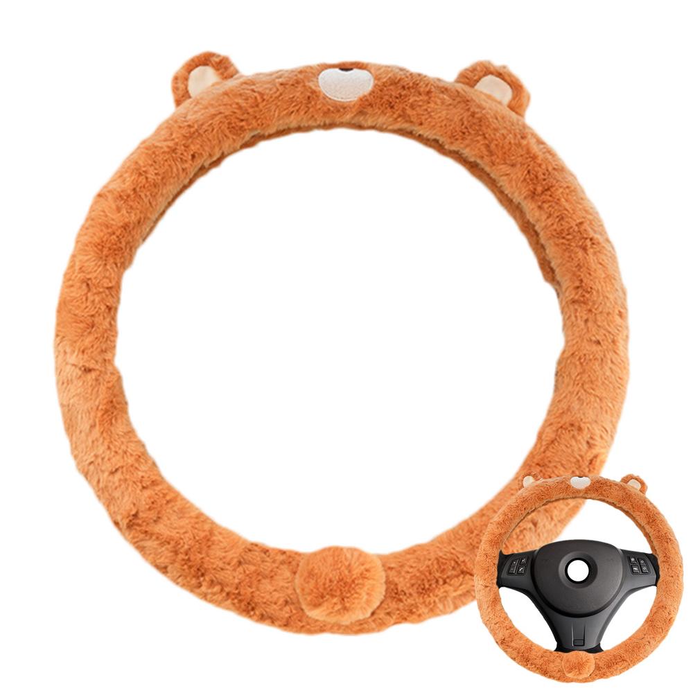 Чехол на руль Женский Защитник в форме животного Автомобильный протектор рулевого колеса Для женщин Девушек Автомобиль Внедорожник Грузовик Интерьер