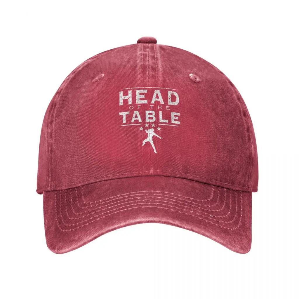 Бейсболка Roman Reigns Head Of The Table Vintage Distressed Denim Головные уборы для активного отдыха Неструктурированные мягкие шляпы Кепка