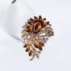 Elegant Colorful Rhinestone Irregular Brooch Shape Vibrant Color Glass Pin Shawl Scarf Suit Collar Badge