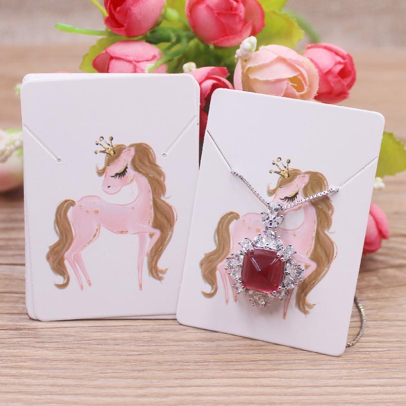 Zerong 50 шт. цветочных сережек и ожерелий, демонстрационные карточки, картонный набор ожерелий, кулон, упаковка, бирка, карточка 5x7 см