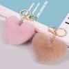 1 шт. помпон сердце любовь брелки плюшевые шарики из меха пушистая модная сумка ювелирные изделия женские украшения автомобиля