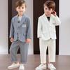 Suit for Boys Spring Casual Children School Uniform Outfits Handsome Kids Host Performance Costume 2-11 Years Boy Birthday Blazers Set