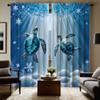 2 шт. HD Морское дно Романтичный Снежинка Черепаха дайвинг декоративная занавеска Синяя завязка цифровая печать занавеска Стиль украшения дома