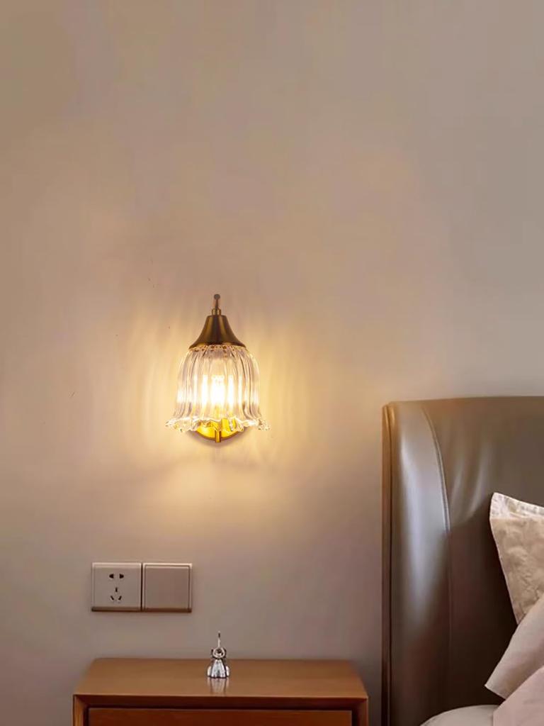Stylish LED Wall Light with a Nordic Design, This Simple, Glass-backed Wall Lamp Provides Indirect Lighting for Bathrooms, Bedrooms, Dining Rooms,