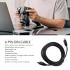 6 Pin DIN Cable Male to Male Plug and Play Sound Signal Connection DIN Extension Cord for Digital Device