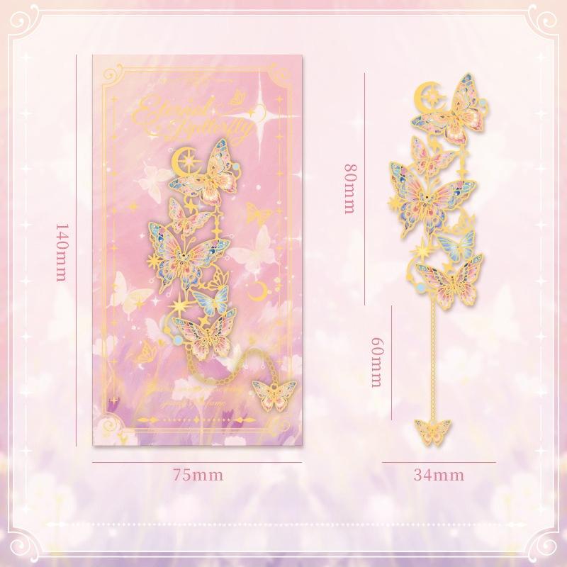 Металлическая закладка-бабочка для читателей Металлическая резная ажурная конструкция с кисточкой Винтажный держатель страницы Подарок для студентов и книголюбов