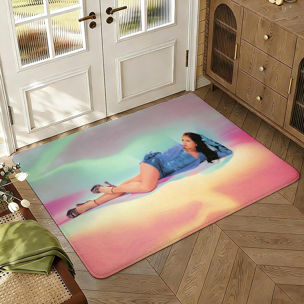Singer T-Tate McRae Music Floor Mat Soft Thickened Absorbent Non-Slip Bedroom Living Room Door Mat Home Decor Flannel Rugs