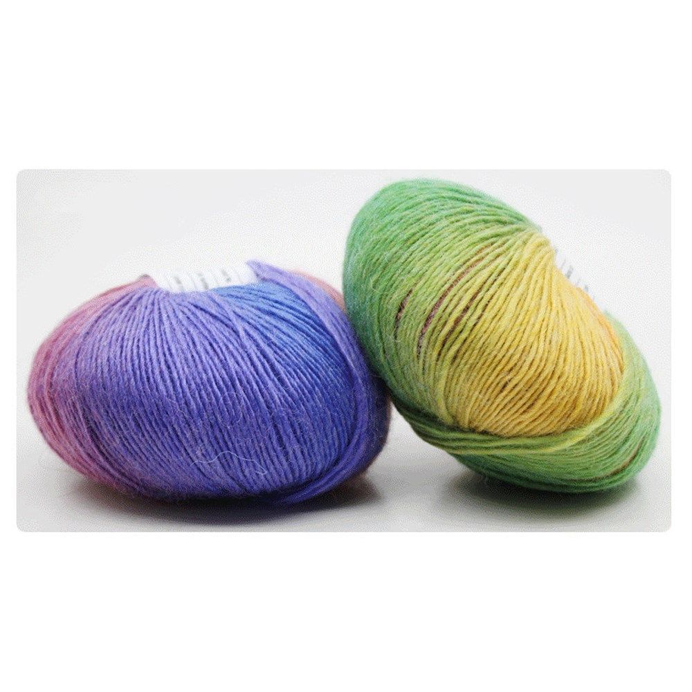 Высококачественный мягкий шарф 50 г для вязания своими руками, радужная пряжа для плетения, ручное вязание, шерстяная пряжа, крючок