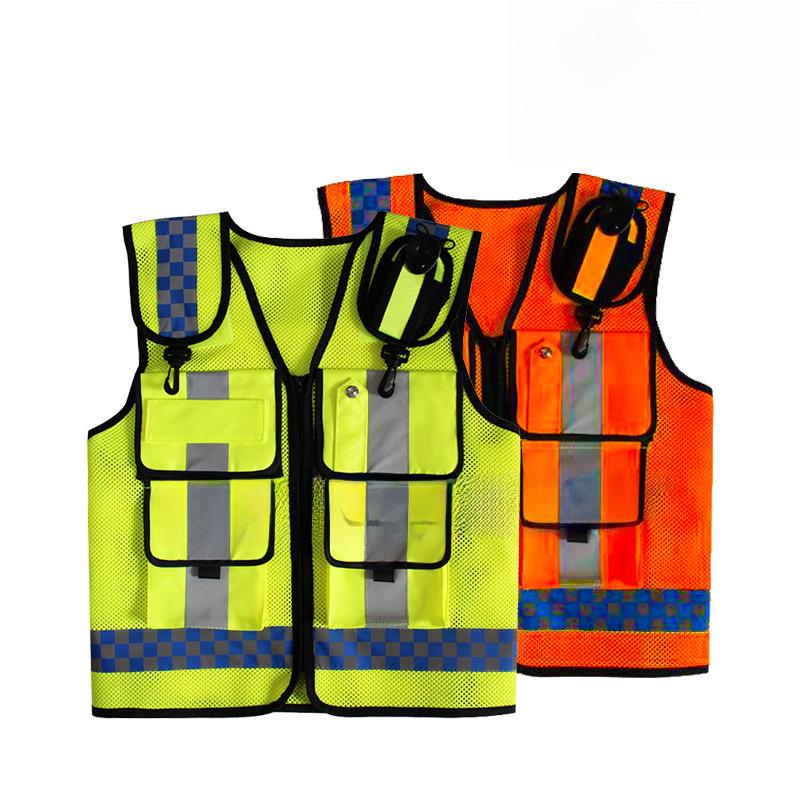 High-Visibility Reflective Safety Vest for Traffic and Construction Workers