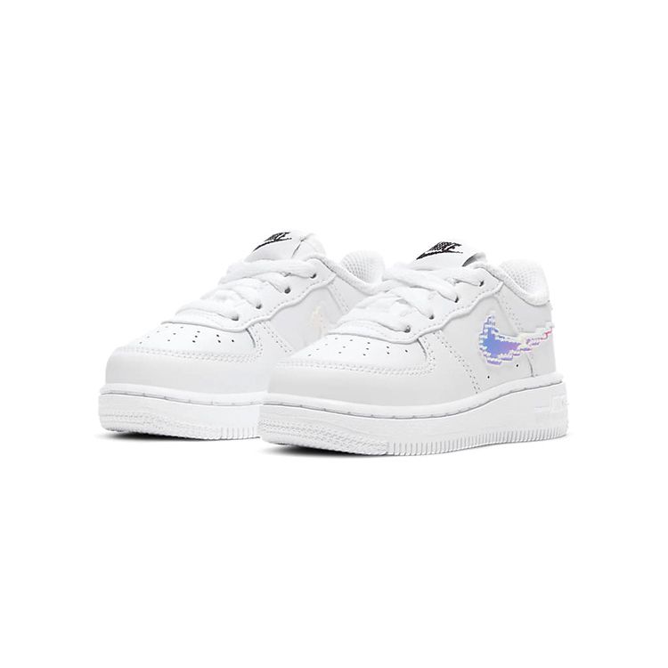 Nike Air Force 1 LV8 TD Digital Swoosh - White Baby Sneakers Black Multi-Color CW1582-100