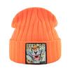 Skullies Beanies Women Autumn Winter Streetwear Knit Beanies Hat Men Knitted Solid Color Bonnet Gorras With Embroidery Patch Cap