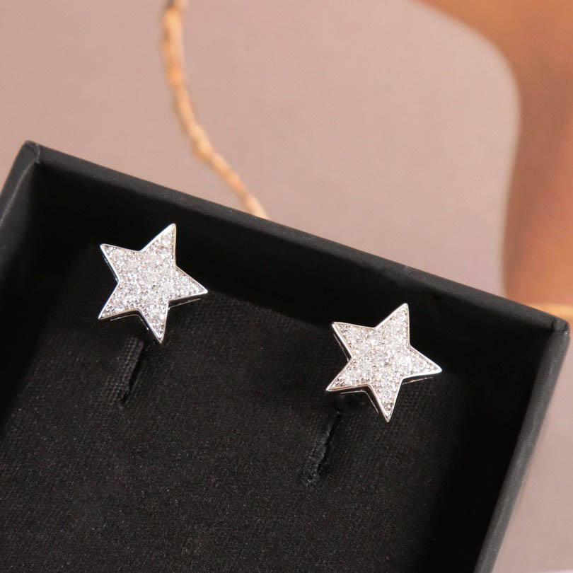 2023 Trend Popular Brand Earrings Luxury Jewelry for Women Fashion Diamond Designer Eardrop Fine Quality Women's Star Ear Stud