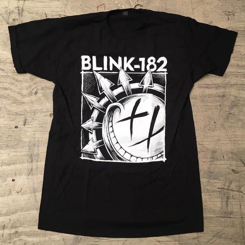 Новая футболка Blink 182 - Улыбающийся панк-кролик Кролик-граффити Иллюстрация - Американский ретро Уличная одежда Винтаж Уличная одежда
