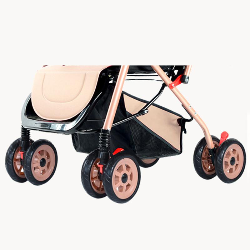 Детская коляска, четырехколесная, легкая складная детская коляска, двухсторонняя детская коляска с москитной сеткой