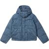 Levis Fashion Casual Classic Simple Plush Warm Denim Hooded Down Jacket Women Outerwear 005TB-0000