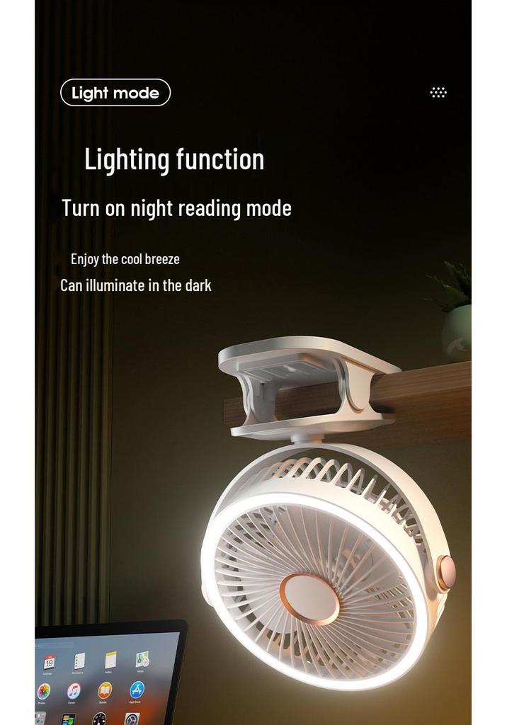 USB Rechargeable Silent Desk Fan for Home, Office, or Dorm - Compact and Quiet for Students