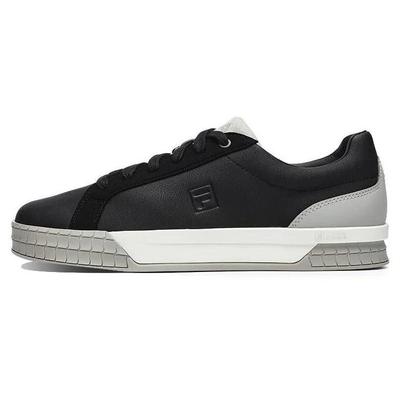 ACE Leather Low Top Modest Skateboard Shoes Black (Unisex) Skate Shoes F12M241201FBD