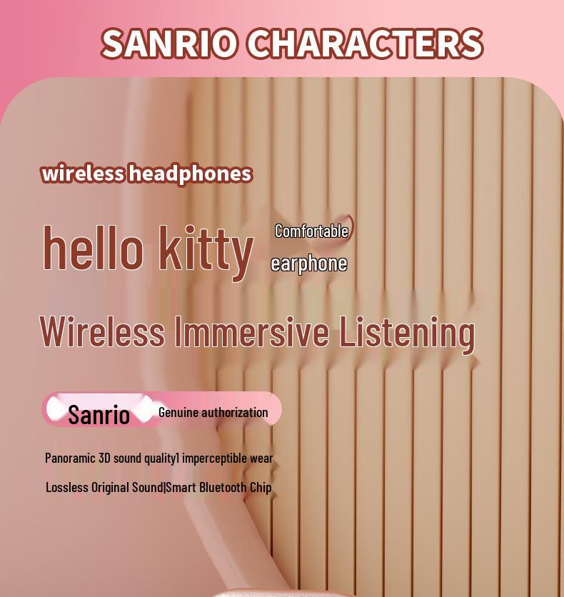 Беспроводные Bluetooth-наушники Sanrio Q22 с ультрадолгим временем работы от аккумулятора - Мини-милый внутриканальный дизайн