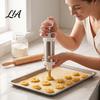 Cake Decorating Tools Stainless Steel Icing Dispenser Set, Reusable Baking with Scraper And Decorative Piping Nozzles Set Replaceable Nozzles,