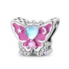 S925 Silver 925 Silver Flower Butterfly Pendant Beaded Bracelet Necklace DIY Jewelry Making Kit