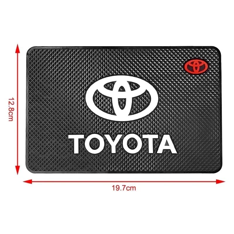 Car Badge Styling Non-Slip Mat Center Dashboard Anti-slip Pad Interior for TRD Toyota Corolla Gr Yaris Aygo GT86 Prius RAV4 Camry