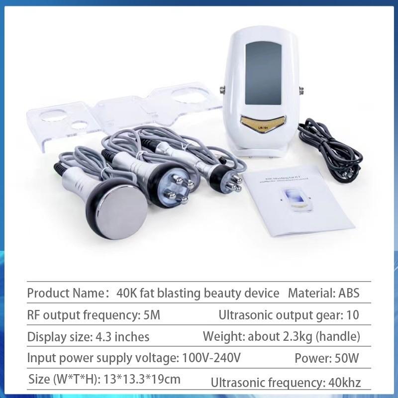 40K RF Fat Blasting Instrument Multifunctional Facial Body Beauty Equipment Ultrasonic Beauty Instrument