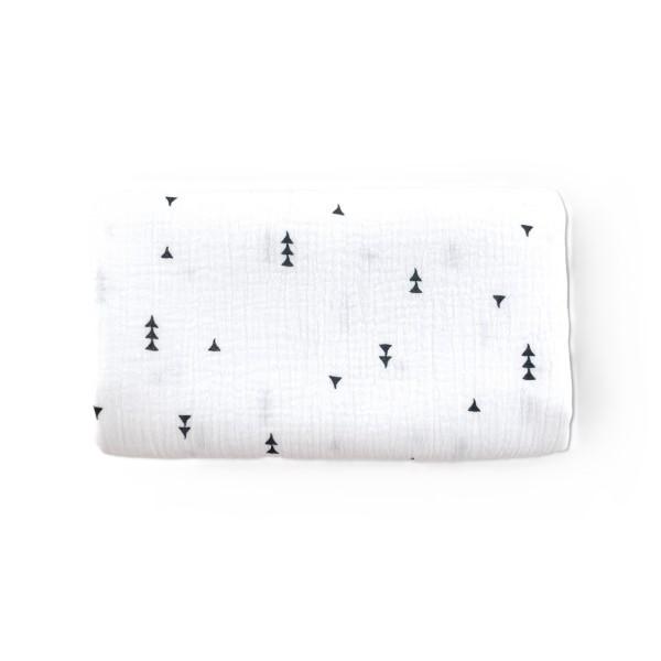 Muslin fitted sheet for a cot 120*60 (triangles)