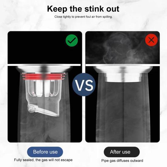 Сливной сердечник для пола с защитой от запаха, клапан защиты от перелива, легкий монтаж, уплотнение с магнитной левитацией, канализационный слив