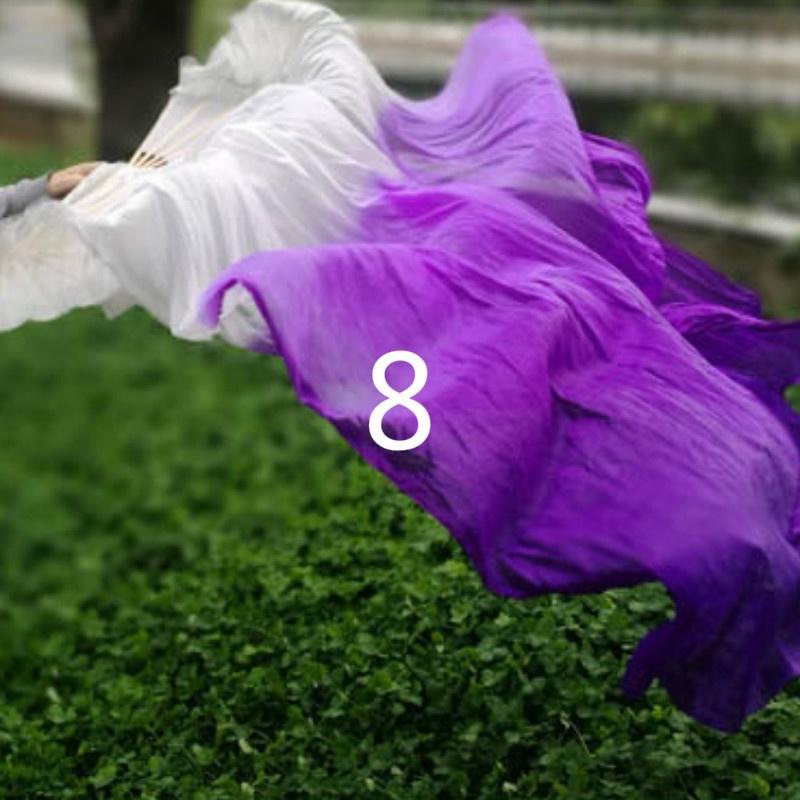 9 цветов бамбуковый длинный веер ручной работы красочный танец живота танец шелковая вуаль костюм