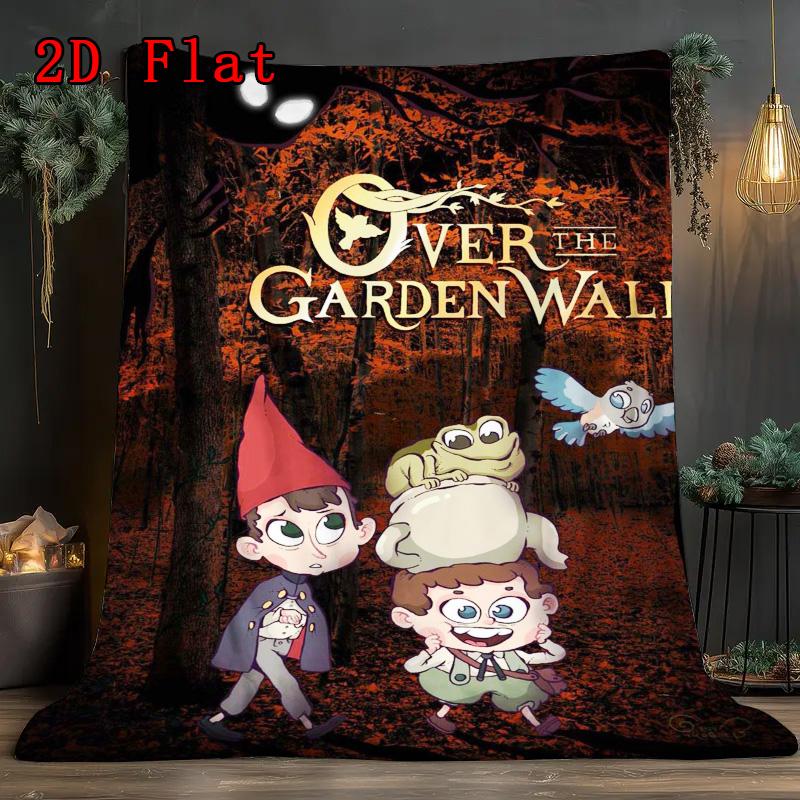 Fantasy garden wall cartoon 2D Flat Pattern Flannel Blanket High quality All Seasons Warmth and Comfort Perfect for Christmas Gifts.