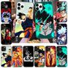 Case for iPhone 16 15 Plus 14 13 12 11 Pro 8 7 6S 6 SE 5S X XR XS Max Realme C30 C33 C31 9I Black Sofe Cover WI46 Dragon Ball Goku