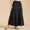 Женская летняя струящаяся макси-юбка в стиле бохо, модное платье-трапеция с оборками и эластичным поясом, длинная пляжная юбка