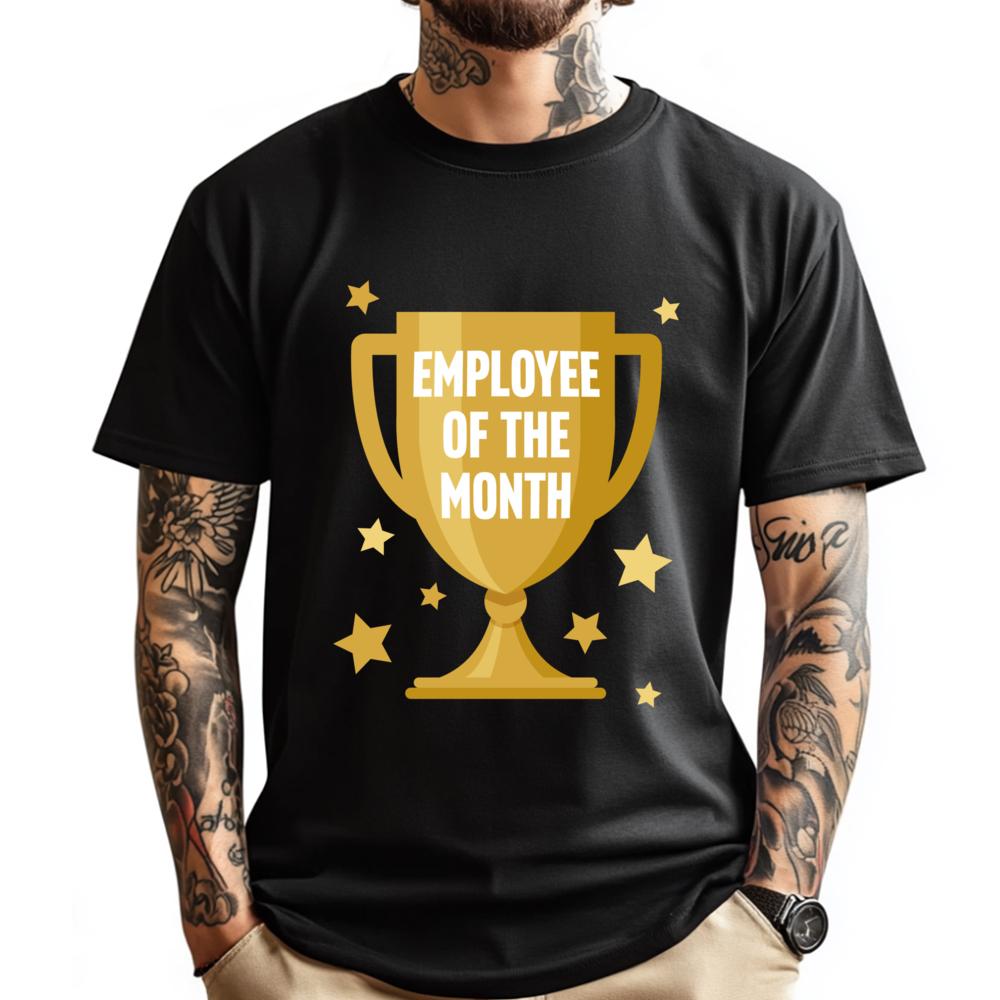 Employee Of The Month Black Graphic Tees Vintage T Shirts T Shirt for Men EU SIZE Casual