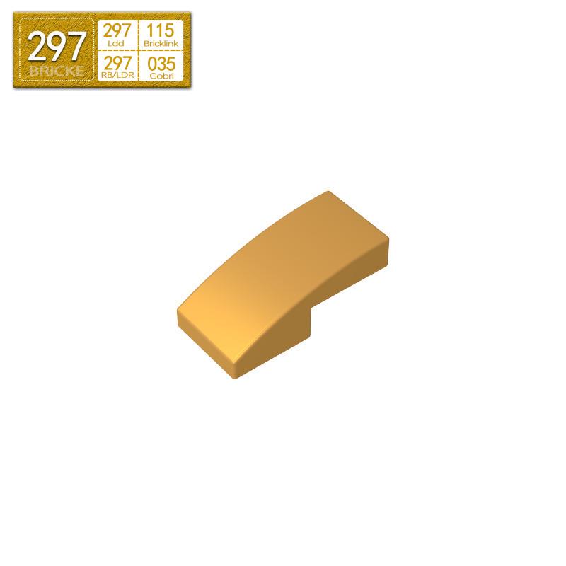 BRICKE Zhuan Ke 2x1 Curved Slope | Compatible with Lego | 11477 | MOC Loose Parts | Educational DIY Building Blocks Toy