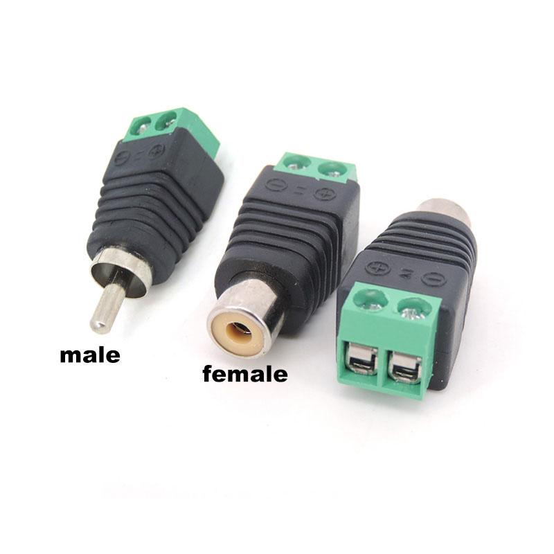 Аудио RCA мужской женский адаптер разъем для динамика клеммный провод кабель A/V к штекеру RCA женский разъем RCA пресс для кабеля