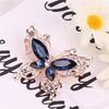 Женская брошь в форме бабочки из нержавеющей стали со стразами разных цветов для выпускного вечера