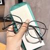 Овальная оправа для очков, женские ультралегкие простые очки в оправе, милые стильные очки для близорукости, очки с защитой от синего света